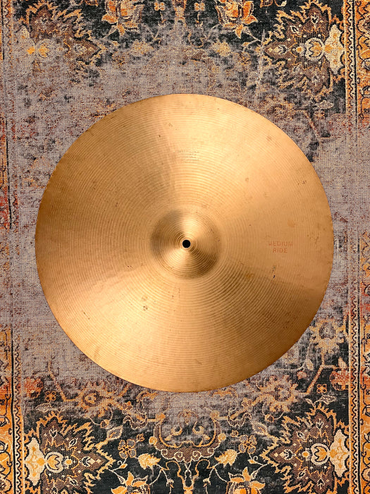 Vintage Paiste 602 Medium Ride 20” EARLY  FACTORY STAMPED 2438 g DARK SMOOTH! WHY Pay $704?