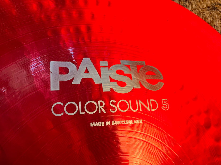 THE ORIGINAL Vintage PAISTE COLORSOUND 5 China Type 18” DEEP CRIMSON RED! 1270 g