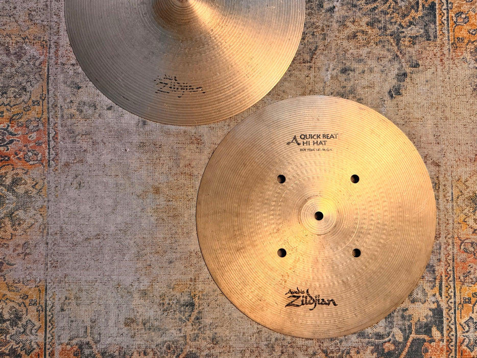 Zildjian QUICK BEAT 14” Hihats ULTRA CRISP TIGHT Articulate Earlier Version 1198 1395 g NOT $520!