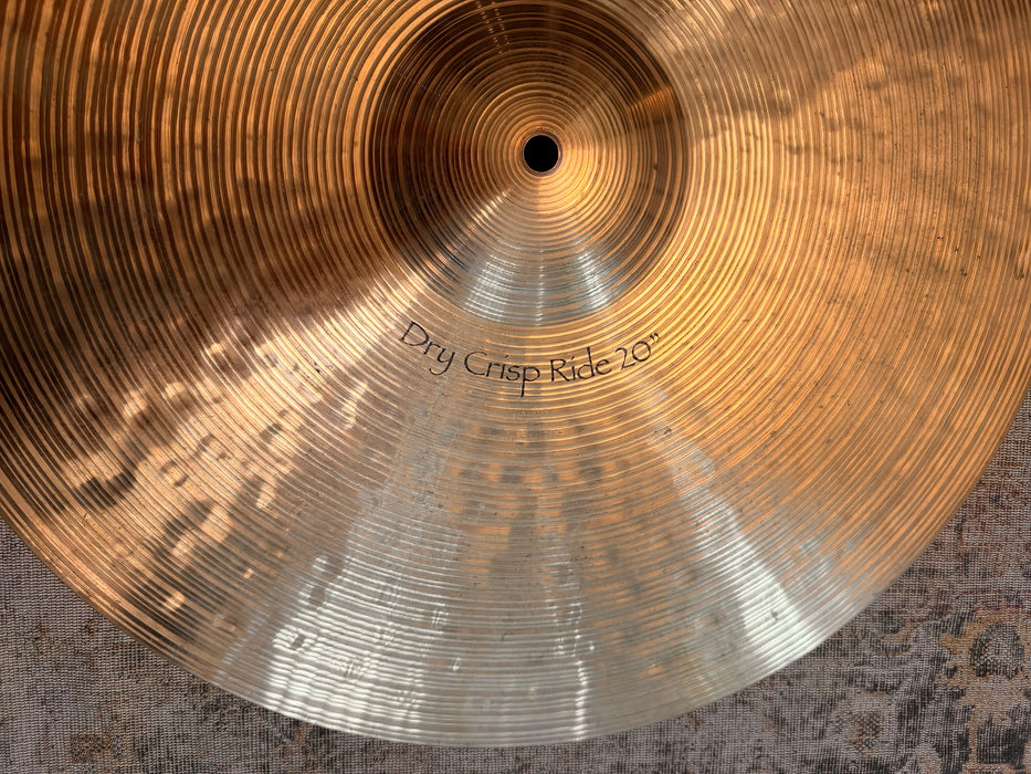 Discontinued PAISTE SIGNATURE DRY CRISP Ride 20” Dark, Clean, And Controlled! 2380 g EARLY MODEL