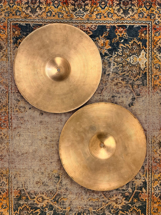 Vintage Zildjian New Beat 14” Hihats 955 1429 g AMAZING Tone! TIGHT DRY Versatile!
