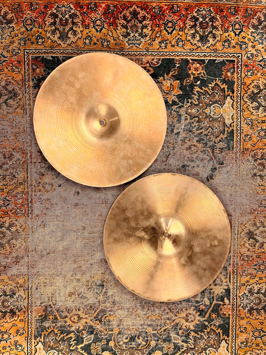 Vintage 1960s Zildjian EARLY NEW BEAT Hi Hats 14” 868 1468 g THIN TOP Very Responsive! Versatile!