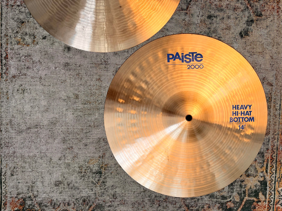Fantastic Sounding PAISTE 2000 Heavy Hihats 14” 936 1166 g CRISP CLEAN Tone! Articulate! Focused!