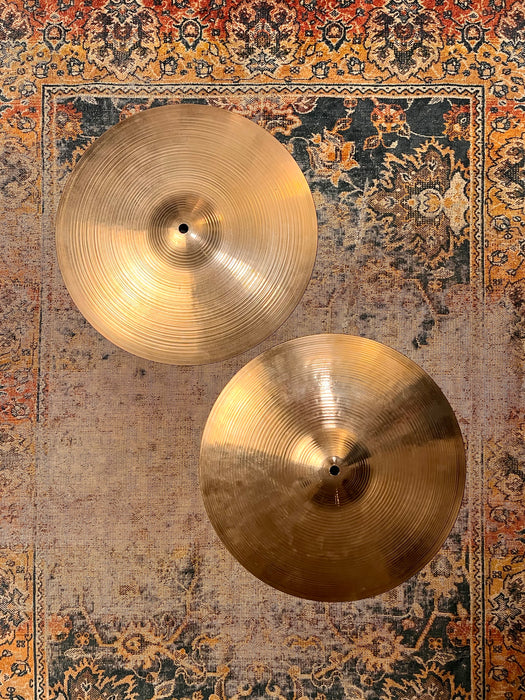 1960s Vintage Zildjian EARLY New Beat Hihats 14” 923 1249 g Focused w Light Lively Complexity