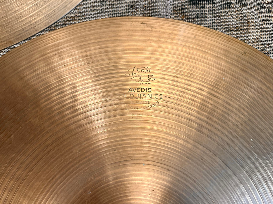 Vintage Zildjian 1960s New Beat 14” Hihats 910 1230 g LIGHT! AMAZING Tone! EARLY NEW BEATS