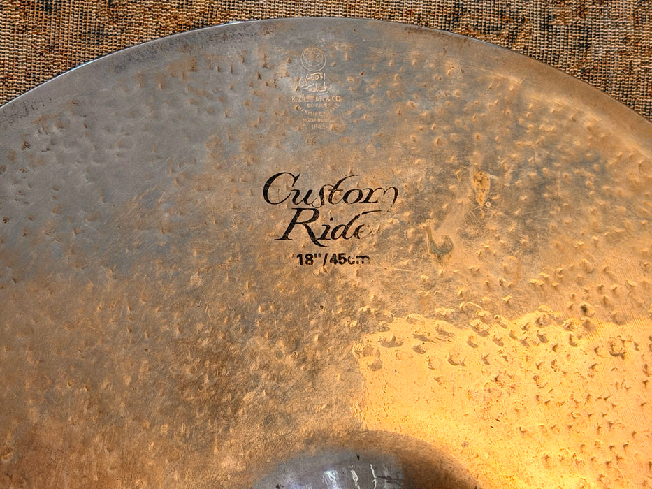 Rare ORIGINAL Earlier Zildjian K Custom 18” Ride Pre Cursor GADD SESSION 2086 g ICONIC