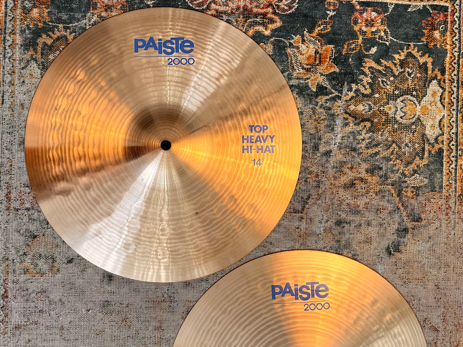Fantastic Sounding PAISTE 2000 Heavy Hihats 14” 936 1166 g CRISP CLEAN Tone! Articulate! Focused!