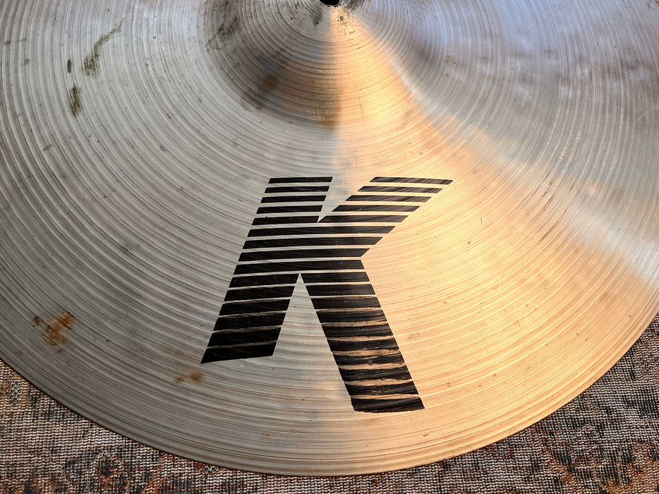 Rare 1980s Zildjian K 20” FACTORY “DARK CRASH” 2232 g Famous 80s K Tone! Elusive 20”! Versatile!