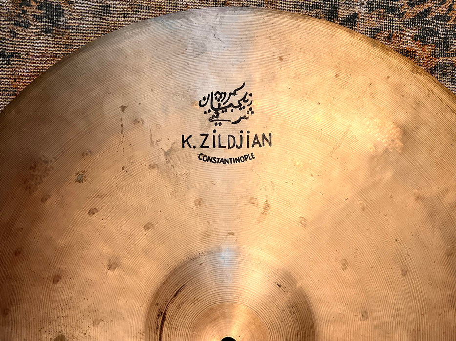 Rare Adam Nussbaum SIGNED Zildjian K CONSTANTINOPLE RENAISSANCE 22” Ride 2622 g 1st Ones!