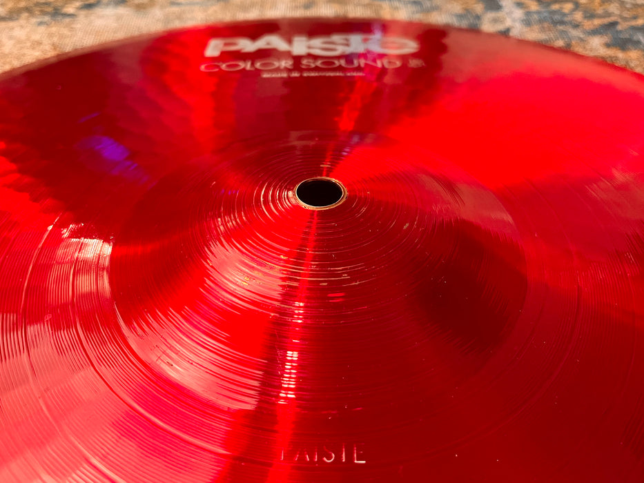 1985 Original PAISTE COLORSOUND 5 18” Power Crash VERY RED! FULL TONE! 1628 g NOT The 900