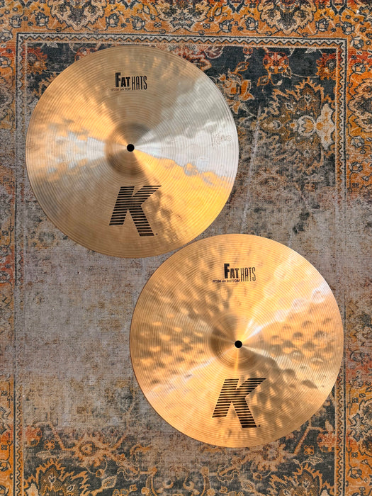 Zildjian K FAT HATS 15” Hihats IMMACULATE Cond! Very DARK Version! 1150 1496 g DON’T Pay $720 & Guess!!