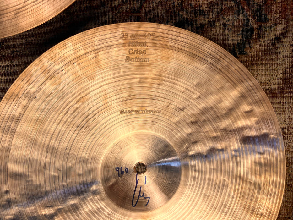 RARE Tight CRISP BOSPHORUS Traditional Factory CRISP 13” Hihats 808 960 g MINT