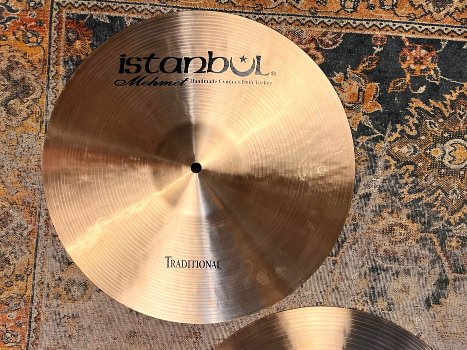Rare MASSIVE 16” ISTANBUL Mehmet TRADITIONAL LIGHT Hihats 1183 1430 g SMOOTH