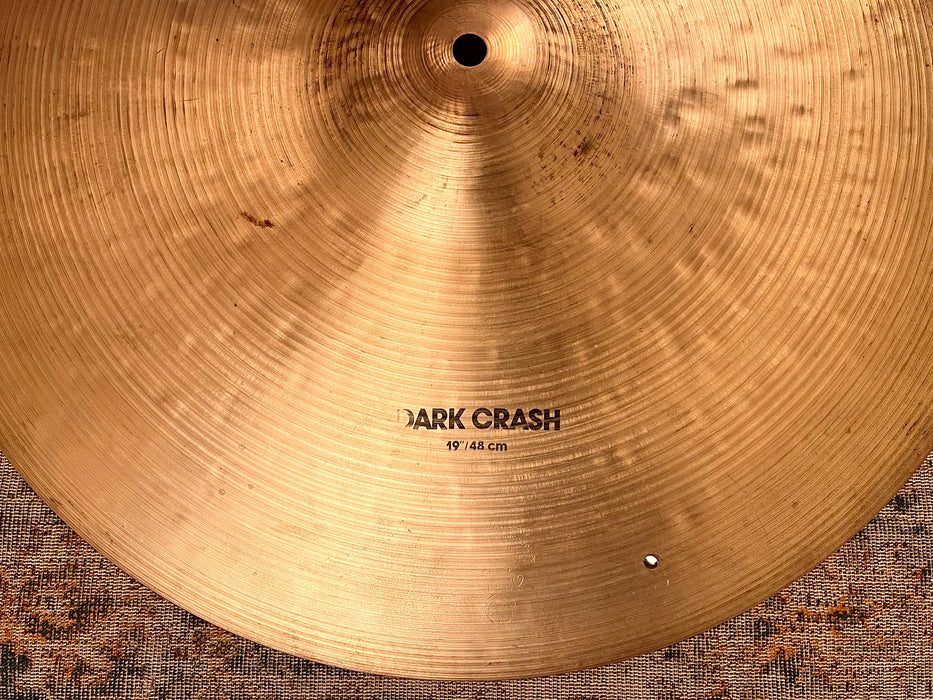 1980s Earlier Zildjian K DARK CRASH 19” 1690 g Sounds Incredible! Extremely Versatile!