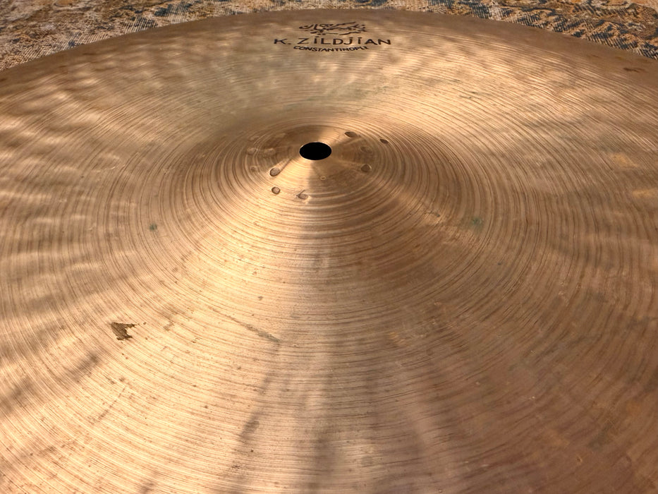 Zildjian K CONSTANTINOPLE Medium Thin LOW Ride 22” SMOKY COMPLEX Crashable! 2518 g Why Pay $800?