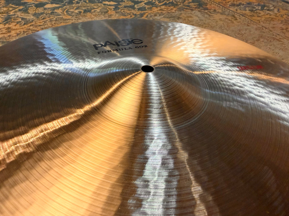 PAISTE 602 18” FACTORY STAMPED MEDIUM CRASH RIDE IMMACULATE Shape! 1616 g Don’t Pay $614!!