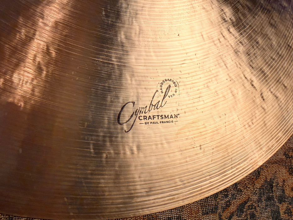 Paul Francis CUSTOM Cymbal Craftsman 22” FLAT RIDE 2136 g NEW! Controlled Delicate Light Golden Shimmer