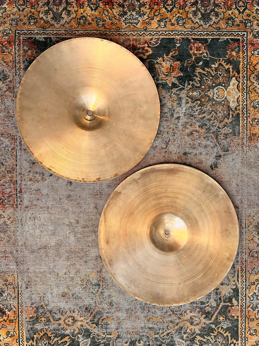 Vintage Zildjian 1960s New Beat 14” Hihats Only 852 1203 g LIGHT! AMAZING Tone! EARLY NEW BEATS