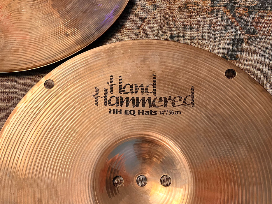 ULTRA RARE Sabian HARVEY MASON HH EQ Hihats 14” FLAT TOP 1472 1466 g BRILLIANT FINISH! Crisp!
