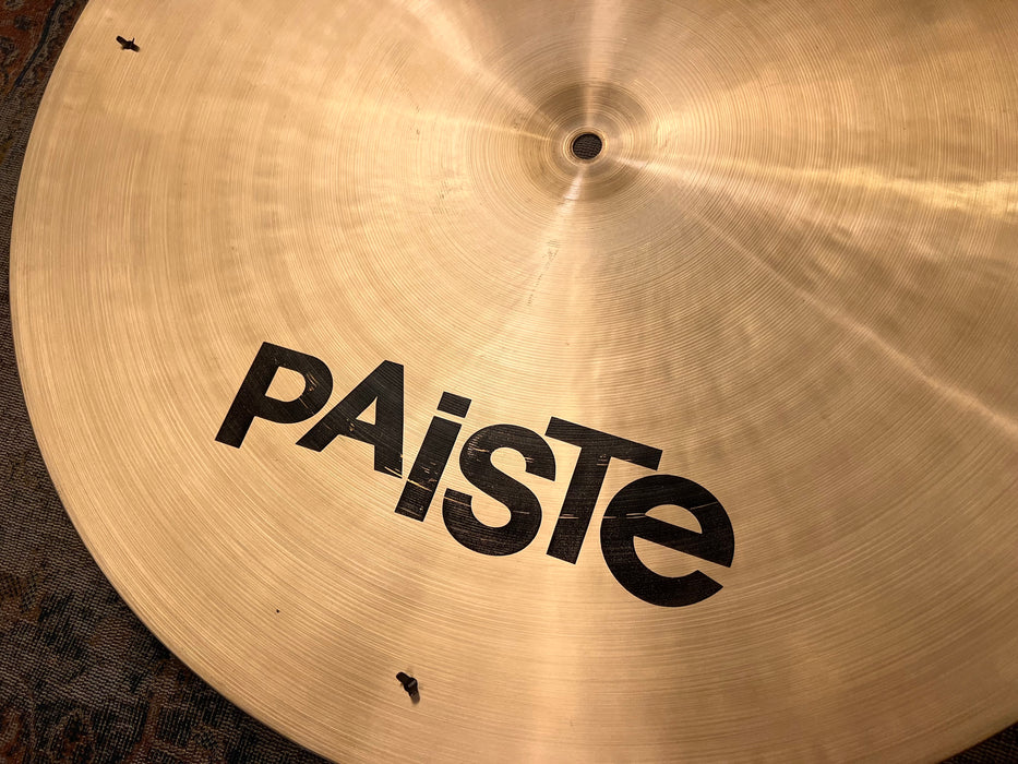 RARE Vintage Paiste SOUND CREATION 20” MELLOW Ride Sizzle 2462 g CLEAN Almost Flat
