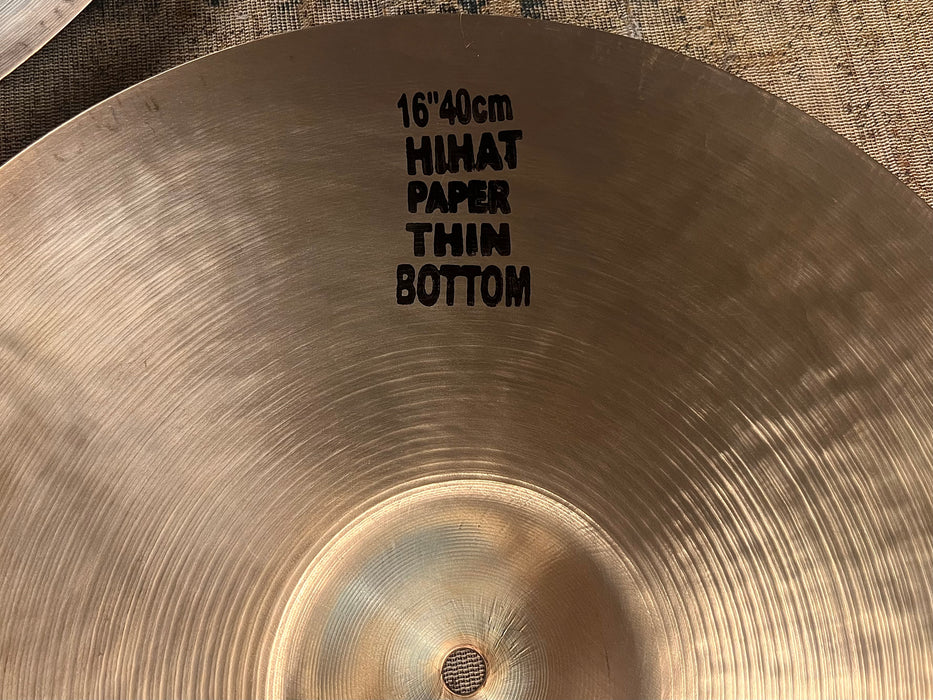 MASSIVE 16” ULTRA LIGHT COMPLEX Pre Aged Masterwork Hihats 872 968 g PERFECT