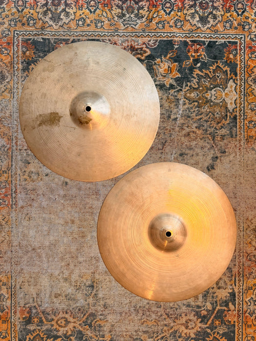 Vintage Zildjian 1950s Thin 14” Hihats 824 840 g DARK DRY Sound AMAZING! REAL DEAL!
