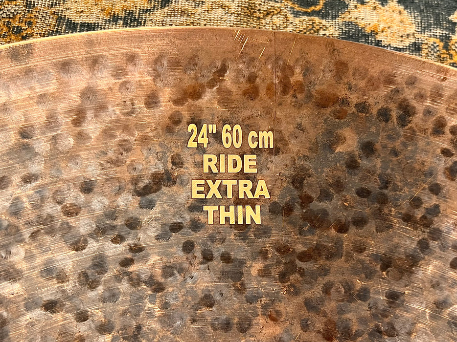 Massive 2 FOOT Paper Thin 24” Unlathed Raw Masterwork Crash Ride 2370 g TURK