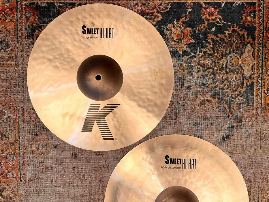 Zildjian K Sweet Hi Hats 14” 992 1400 g IMMACULATE Cond! Dark & Crisp! Why Pay $600??