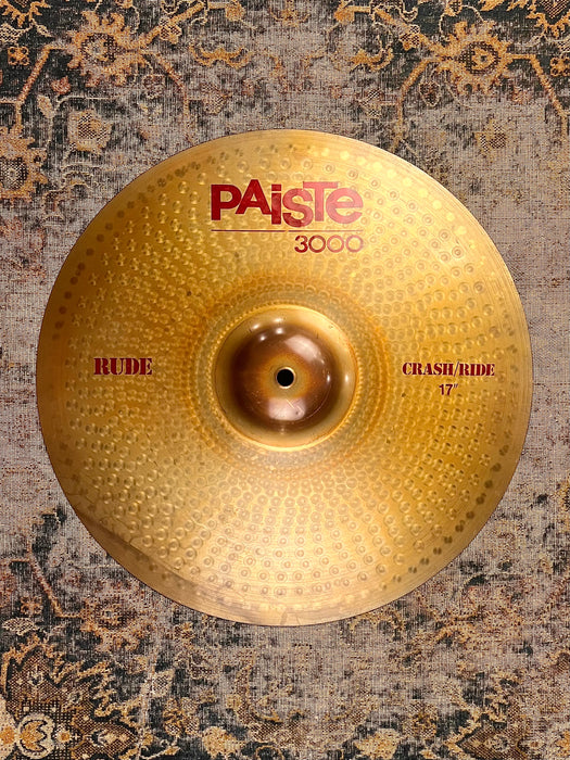 Rare NOS Red Label Paiste 3000 RUDE 17” Crash Ride 1577 g PERFECT FULL