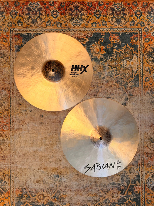 SABIAN HHX Medium 14” Hihats PERFECT! Crisp Warm Semi-Complex! 995 1380 g Why Pay $670??!!!