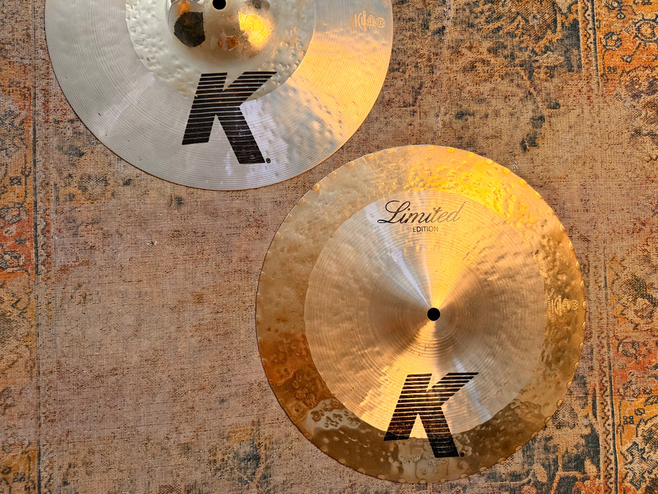Rare REVERSIBLE LIMITED Zildjian K Custom HYBRID Hihats 14” 1048 1140 g CLEAN! Akira Jimbo Collectible!