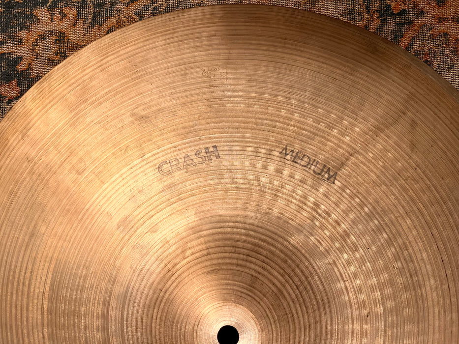 RINGO Sounding Vintage Zildjian 1960s FACTORY Stamped “Medium Crash” 18” 1422 g Amazing