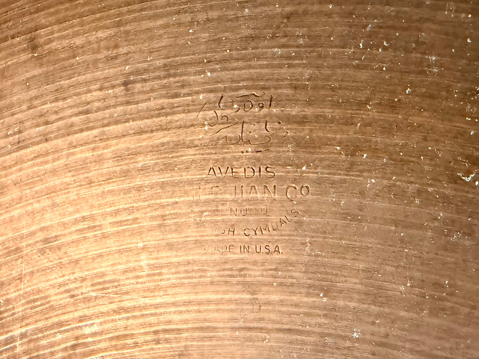 Vintage Zildjian DRY PING Ride 20” 2832 g Strong Articulation CLASSIC SEMI-DRY Attack! Strong Bell!