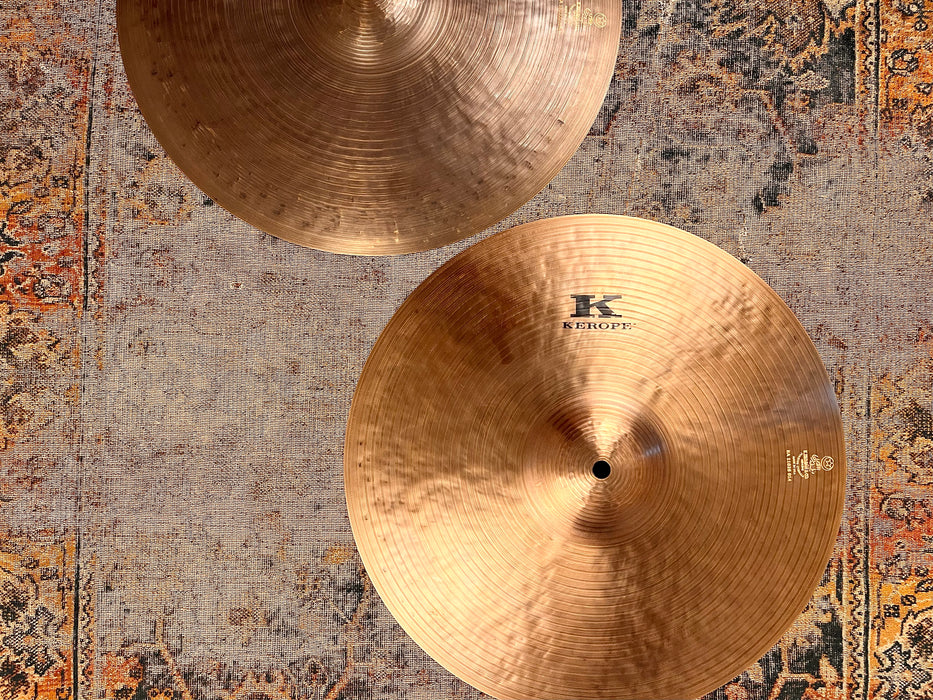 Zildjian KEROPE Hihats 15” 1000 1220 g CLEAN Gorgeous! LIGHT COMPLEX! Discontinued!