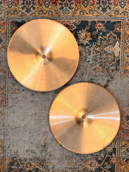 VERY CLEAN Rare Vintage PAISTE 2002 Heavy ROCK Hihats 14" 980 1056 g PORCARO! CRISP!
