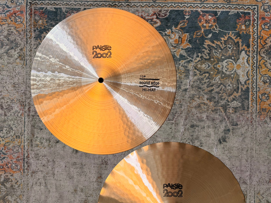 RARE Paiste 2002 BLACK LABEL 15” SOUND EDGE Hihats 1144 1259 g SUPER CLEAN! ICONIC!