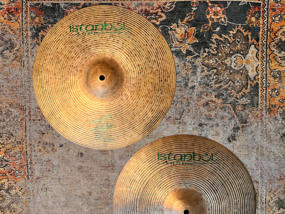 Istanbul AGOP SIGNATURE 14” Hihats 834 966 g THIN LIGHT SMOKY COMPLEX! Perfect Shape!