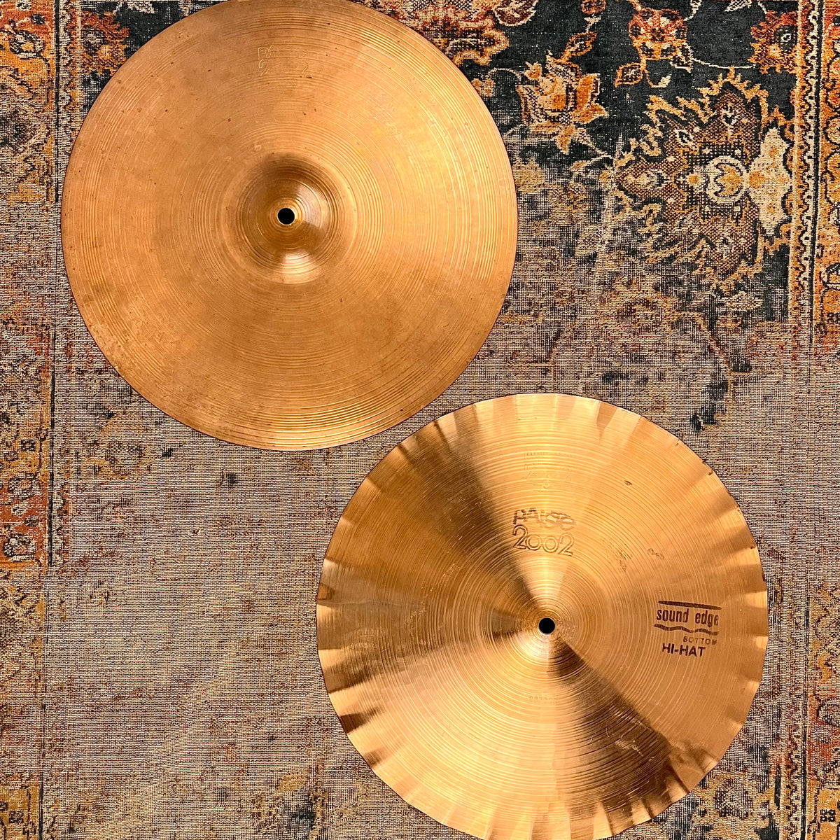 VINTAGE PAISTE 2002 SOUND EDGE Hihats 14” 960 1010 g ICONIC! The VINTAGE PAISTE 2002 SOUND EDGE Hihats 14” 960 1010 g ICONIC! The