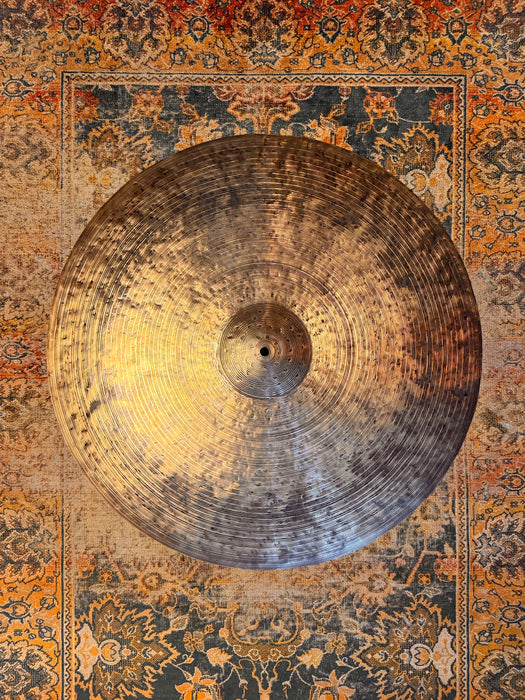 Unique MONGIELLO CUSTOM 25” THIN CRASH RIDE Pre-Aged Ultra Dark Smoky Beautiful Cymbal! 3408 g