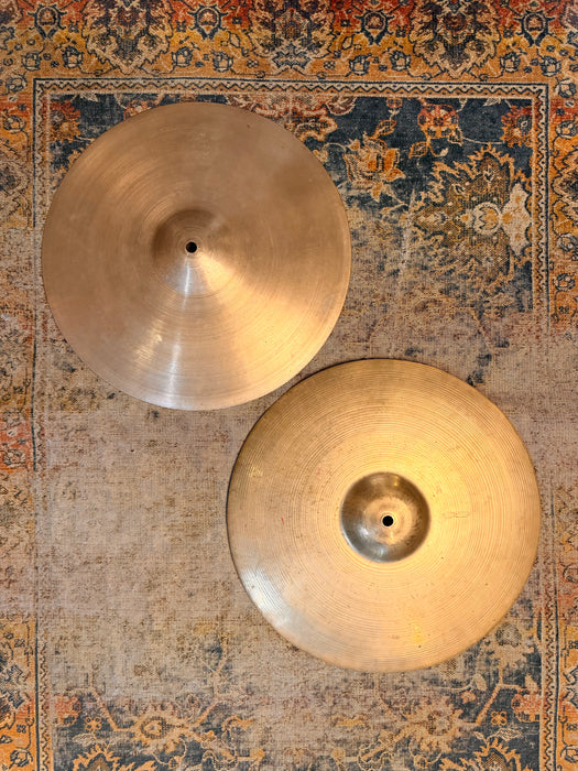 ULTRA PAPERTHIN Vintage 1960s Zildjian 14” Hihats PLAY LIKE 1940s ONLY 622 680 g Whispy Complex