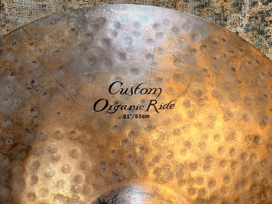 Zildjian K CUSTOM ORGANIC Ride 21” 2622 g DRY w RAW TOP & BRILLIANT UNDERSIDE! Why Pay $540?