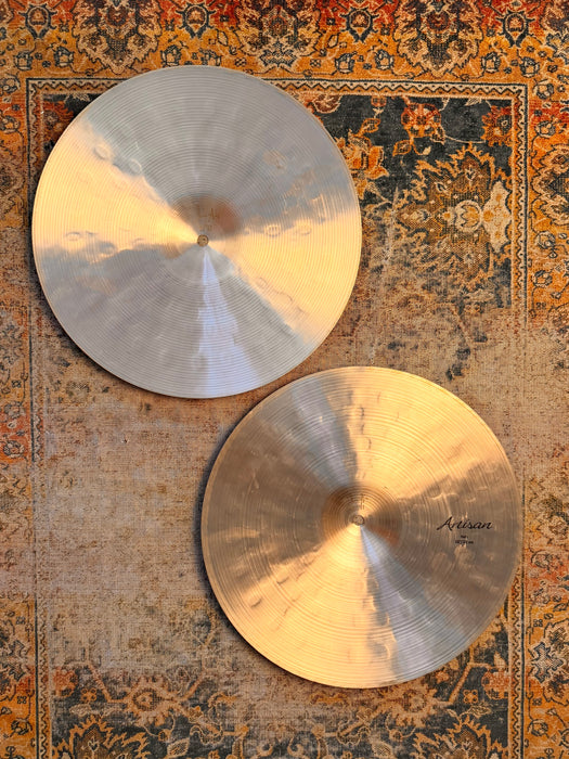 RARE Sabian ARTISAN 15” Hihats 1028 1530 g DARK + CRISP PERFECT SHAPE! Amazing! Don’t Pay $1000