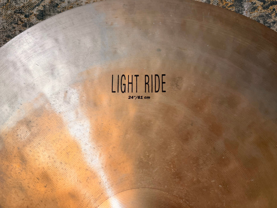 Zildjian 24” K LIGHT RIDE Hand Picked MASSIVE 2 Foot Golden GLOWING Complex Beauty! 3252 g