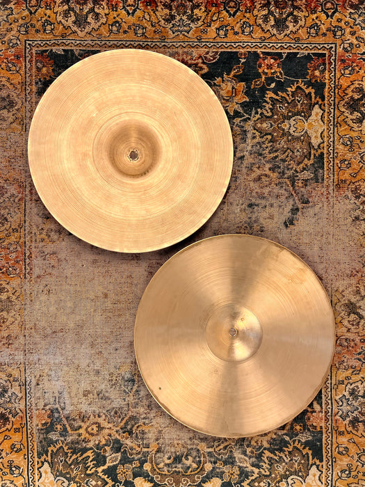 DARK Vintage Zildjian 1960s EARLY NEW BEAT Hihats 15” 1088 1412 g WARM 60s Tone