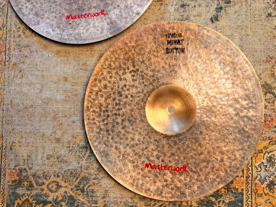 DARK DRY MASTERWORK 16” PAPERTHIN Hihats w JINGLES 912 1091 g Unlathed TURK! REMIX