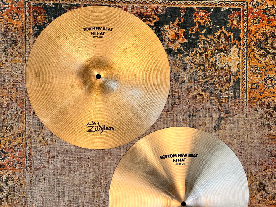 DRY ARTICULATE Zildjian 15” NEW BEAT Hihats 1248 1712 g Amazing Tone! Small Window! Clean! Amazing