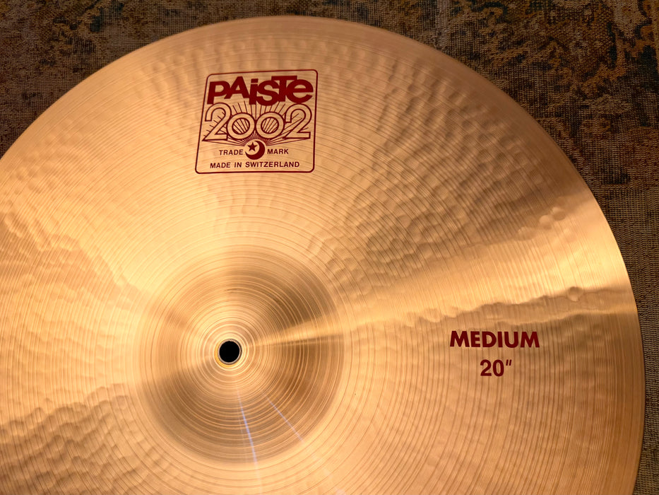 Paiste 2002 MEDIUM 20” Crash Ride PERFECT! Famous FULL Iconic Tone! 2036 g Don’t Pay $470!