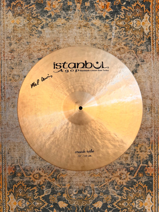 Earlier ISTANBUL Agop Mel Lewis 19” Crash Ride 1722 g Warm With Great Stick Attack! CONTROLLED!