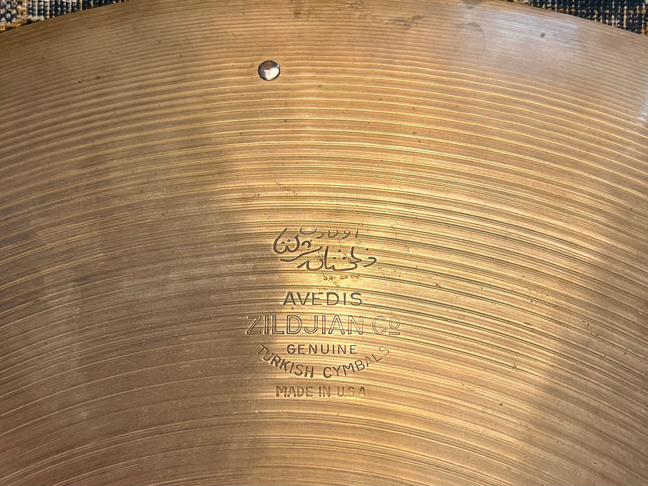 Glorious Vintage 1950s Zildjian BLOCK STAMP 22” Ride Sizzle 2564 g Amazing