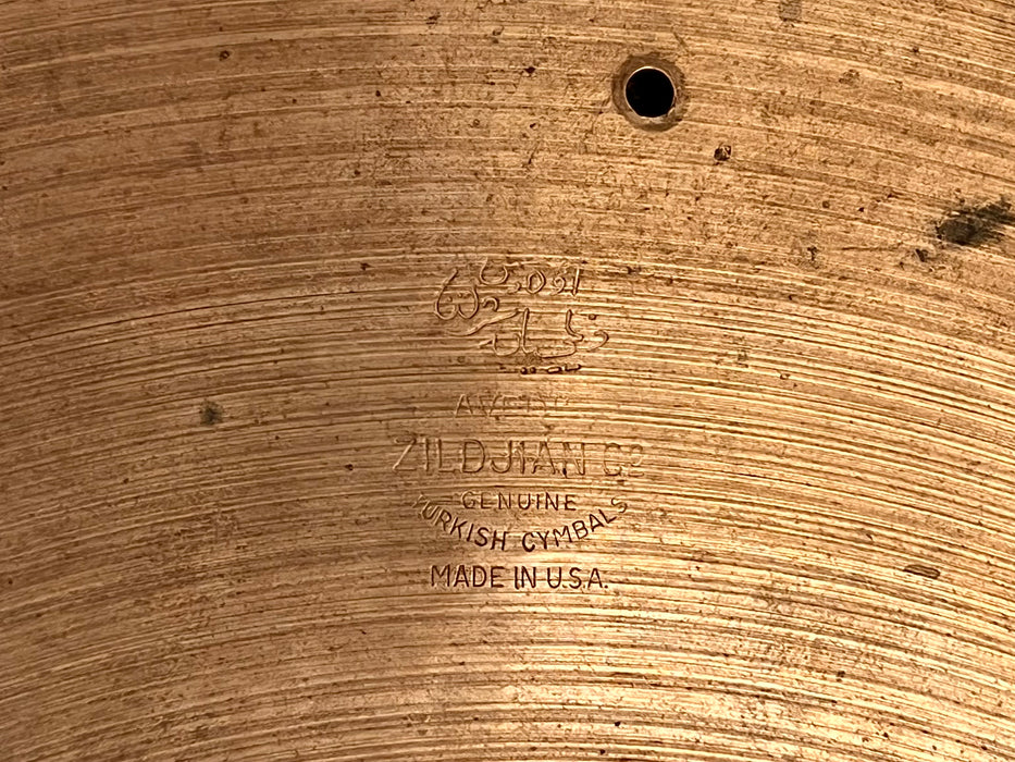 One Of THE THINNEST Vintage Zildjian 20” FACTORY SIZZLE Crash Ride Cymbals ONLY 1732 g PAPER Thin